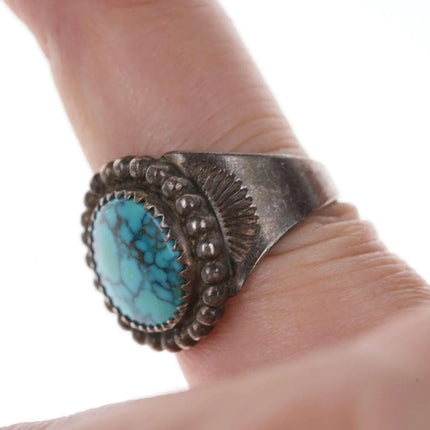 sz5 Fred Harvey Era Sterling/howlite native American ring - Estate Fresh Austin