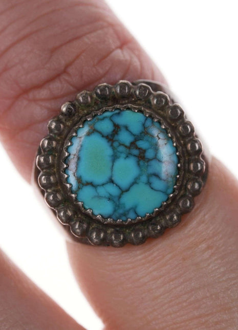 sz5 Fred Harvey Era Sterling/howlite native American ring - Estate Fresh Austin