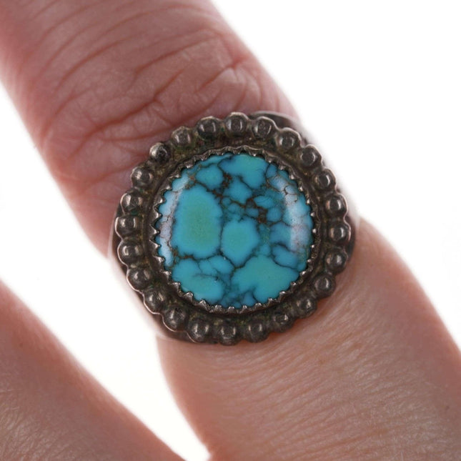 sz5 Fred Harvey Era Sterling/howlite native American ring - Estate Fresh Austin