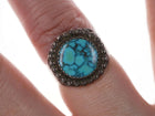 sz5 Fred Harvey Era Sterling/howlite native American ring - Estate Fresh Austin