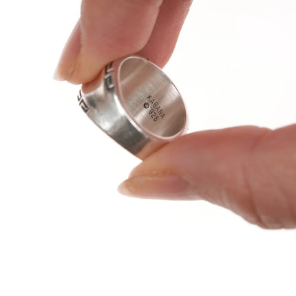 sz5 Kabana Sterling greek key ring - Estate Fresh Austin