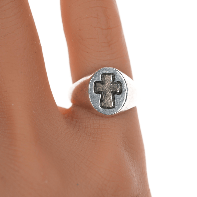 sz5 Retired James Avery 14k/Sterling cross ring - Estate Fresh Austin