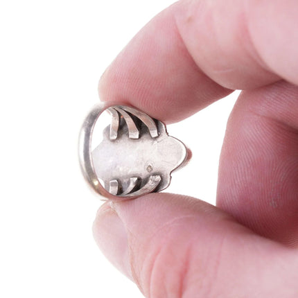 sz5 vintage Native American silver and jasper ring - Estate Fresh Austin