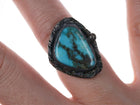 sz5 Vintage Native American Sterling turquoise ring - Estate Fresh Austin