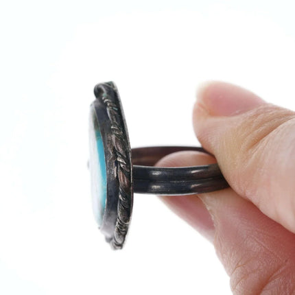 sz5 Vintage Native American Sterling turquoise ring - Estate Fresh Austin