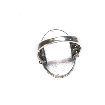 sz5 Vintage Navajo silver ring with nice turquoise - Estate Fresh Austin