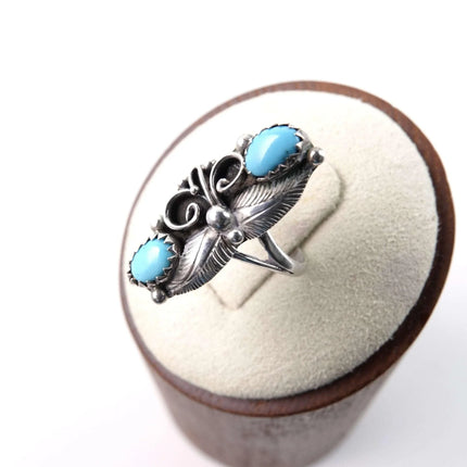 sz5 Vintage Navajo Sterling silver/Turquoise ring - Estate Fresh Austin