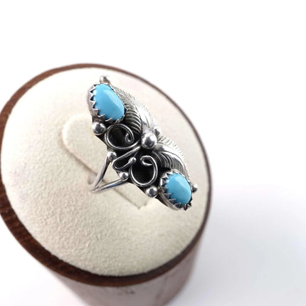 sz5 Vintage Navajo Sterling silver/Turquoise ring - Estate Fresh Austin