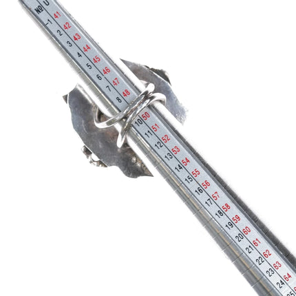 sz5.25 1973 Brutalist sterling Royston turquoise Originals by Burgess ring - Estate Fresh Austin