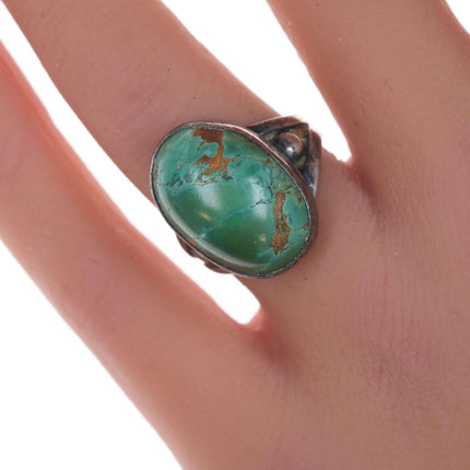 sz5.25 30's - 40's Navajo silver and turquoise ring - Estate Fresh Austin