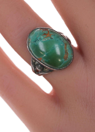 sz5.25 30's - 40's Navajo silver and turquoise ring - Estate Fresh Austin