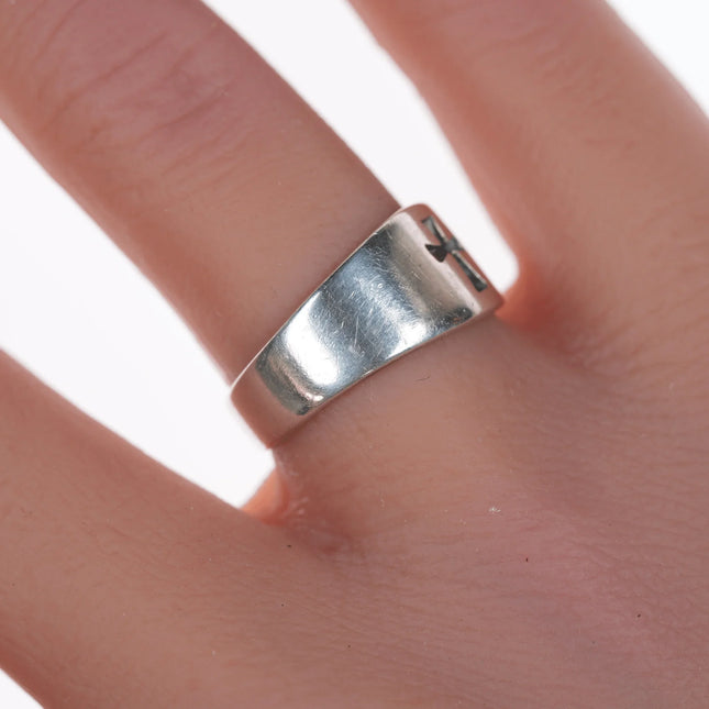 sz5.25 Retired James Avery cutout cross ring in sterling - Estate Fresh Austin