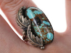 sz5.25 Vintage Native American Silver/turquoise ring - Estate Fresh Austin