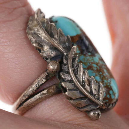 sz5.25 Vintage Native American Silver/turquoise ring - Estate Fresh Austin