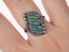 sz5.25 Vintage Zuni Needlepoint Native American sterling/turquoise ring - Estate Fresh Austin