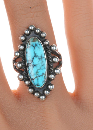 sz5.5 Navajo Curio sterling and turquoise ring - Estate Fresh Austin