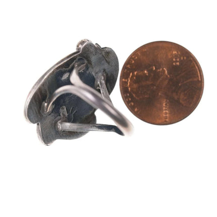 sz5.5 Vintage Native American Sterling turquoise ring - Estate Fresh Austin