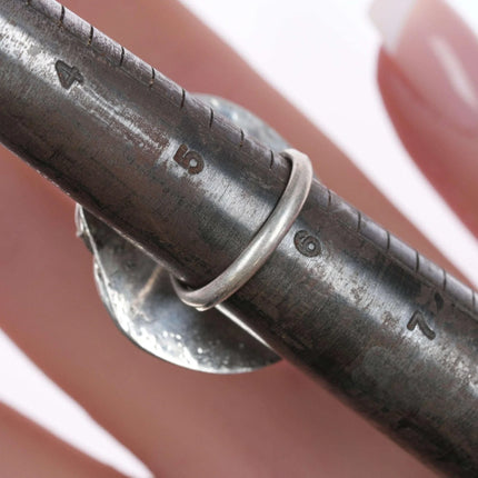 sz5.5 Vintage Navajo silver and turquoise ring sd - Estate Fresh Austin