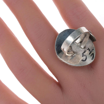 sz5.5 Vintage Navajo silver and turquoise ring - Estate Fresh Austin