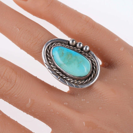 sz5.5 Vintage Navajo sterling and turquoise ring - Estate Fresh Austin