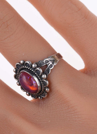 sz5.75 c1950's Fred Harvey Era Southwestern sterling and gemstone ring - Estate Fresh Austin