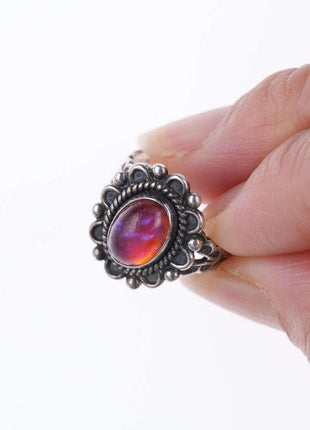 sz5.75 c1950's Fred Harvey Era Southwestern sterling and gemstone ring - Estate Fresh Austin