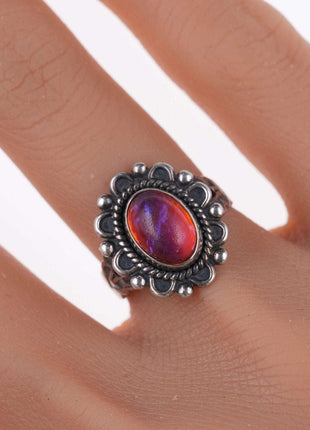 sz5.75 c1950's Fred Harvey Era Southwestern sterling and gemstone ring - Estate Fresh Austin