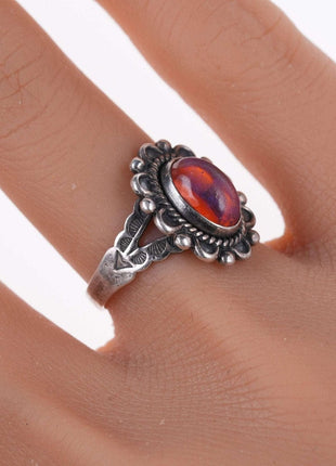 sz5.75 c1950's Fred Harvey Era Southwestern sterling and gemstone ring - Estate Fresh Austin