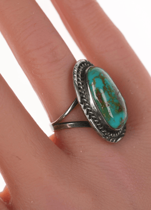 sz5.75 Chapman's Native American silver and turquoise ring - Estate Fresh Austin