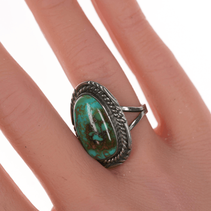 sz5.75 Chapman's Native American silver and turquoise ring - Estate Fresh Austin