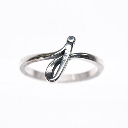 sz5.75 James Avery J initial ring in sterling - Estate Fresh Austin