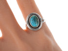 sz5.75 Vintage Native American Sterling and turquoise ring - Estate Fresh Austin