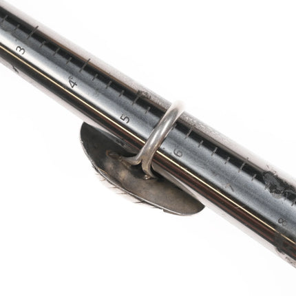 sz5.75 Vintage Navajo silver and turquoise ring with feather design - Estate Fresh Austin