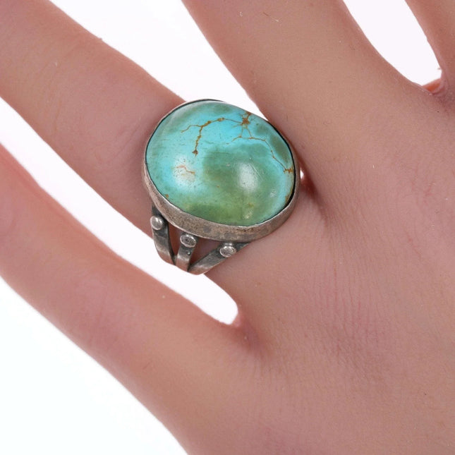 sz6 20's-30's Navajo silver and turquoise ring - Estate Fresh Austin