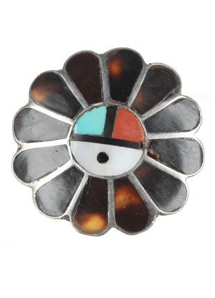 sz6 A Gasper Zuni channel inlay sterling ring - Estate Fresh Austin