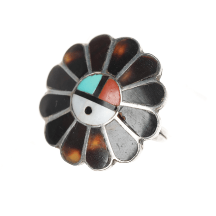 sz6 A Gasper Zuni channel inlay sterling ring - Estate Fresh Austin