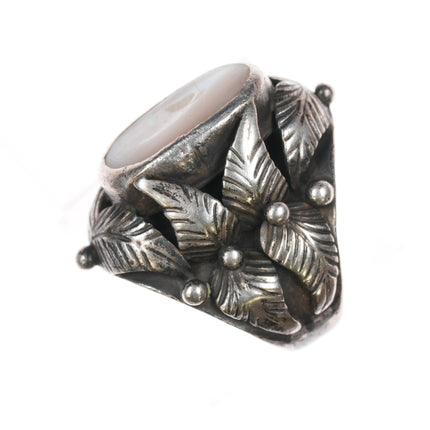 sz6 Albert Platero Navajo sterling and shell ring - Estate Fresh Austin