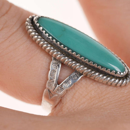 Sz6 Fred Harvey Era Navajo Turquoise/sterling ring JP - Estate Fresh Austin