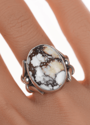 Sz6 L Sterling Native American Jasper ring - Estate Fresh Austin