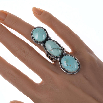 Sz6 Paul Livingston Navajo Sterling and turquoise ring - Estate Fresh Austin