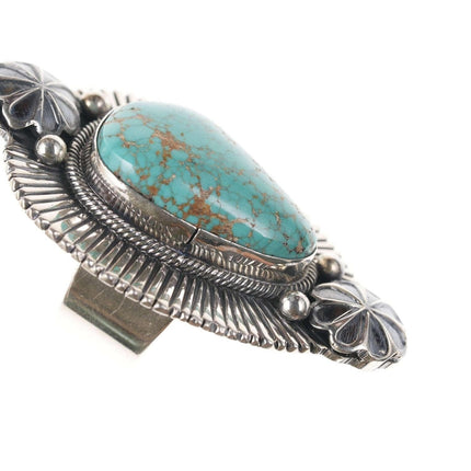 sz6 Paul Livingston Navajo Sterling ber Turquoise Ring - Estate Fresh Austin