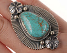 sz6 Paul Livingston Navajo Sterling ber Turquoise Ring - Estate Fresh Austin