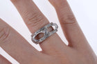 sz6 Retro STS Sterling/diamonds ring - Estate Fresh Austin