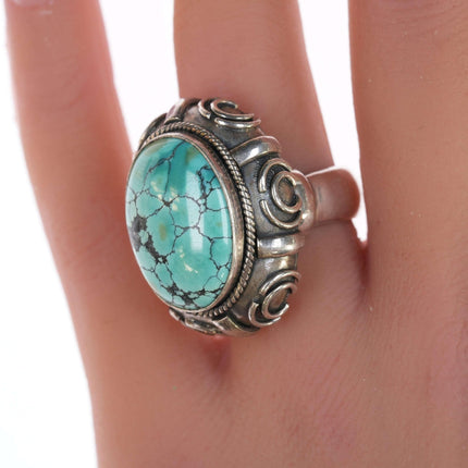 sz6 Shreve Saville Sterling and turquoise ring - Estate Fresh Austin