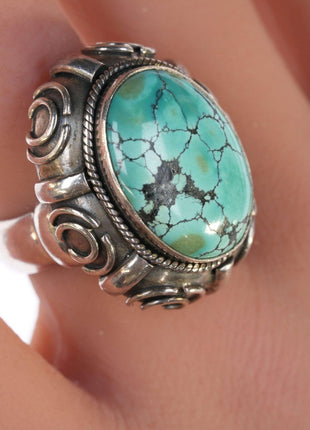 sz6 Shreve Saville Sterling and turquoise ring - Estate Fresh Austin