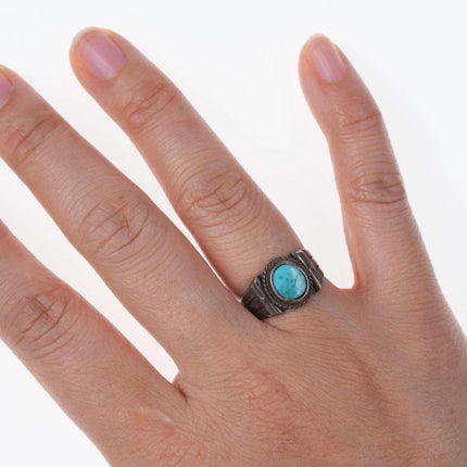 sz6 Vintage Native American sterling/turquoise ring - Estate Fresh Austin