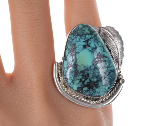 sz6 Vintage Navajo Silver and turquoise ring - Estate Fresh Austin