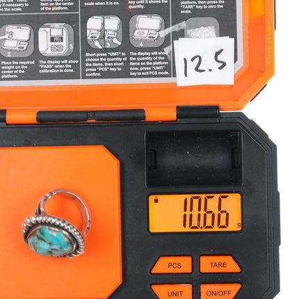 sz6 Vintage Navajo sterling ring with Kingman turquoise - Estate Fresh Austin