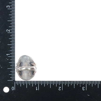 sz6 Vintage Navajo sterling ring with Kingman turquoise - Estate Fresh Austin