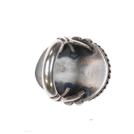 sz6 Vintage Navajo sterling ring with Kingman turquoise - Estate Fresh Austin